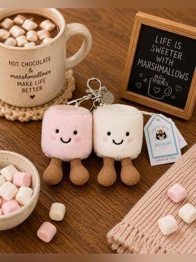 Jellycat Amuseables Pair Of Marshmallows Bag Charm